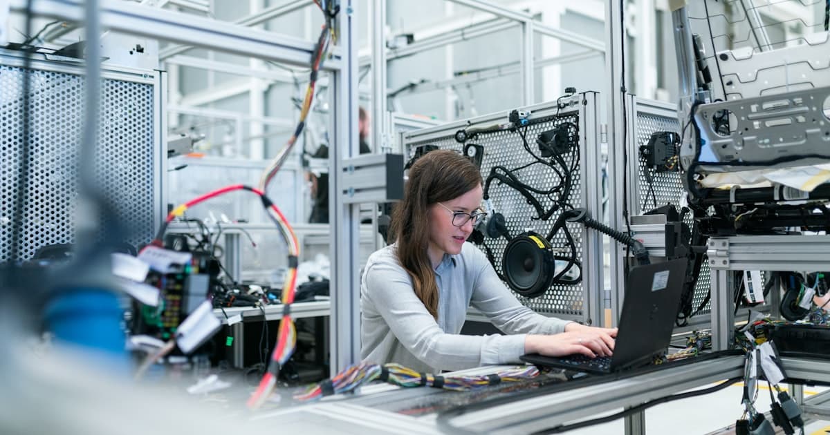 Ouvrier industriel en tenue de travail